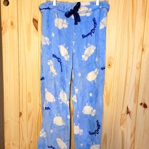 Soft Fleece Pajama Bottoms Women's Large 12-14 Sheep Dreams 🐑